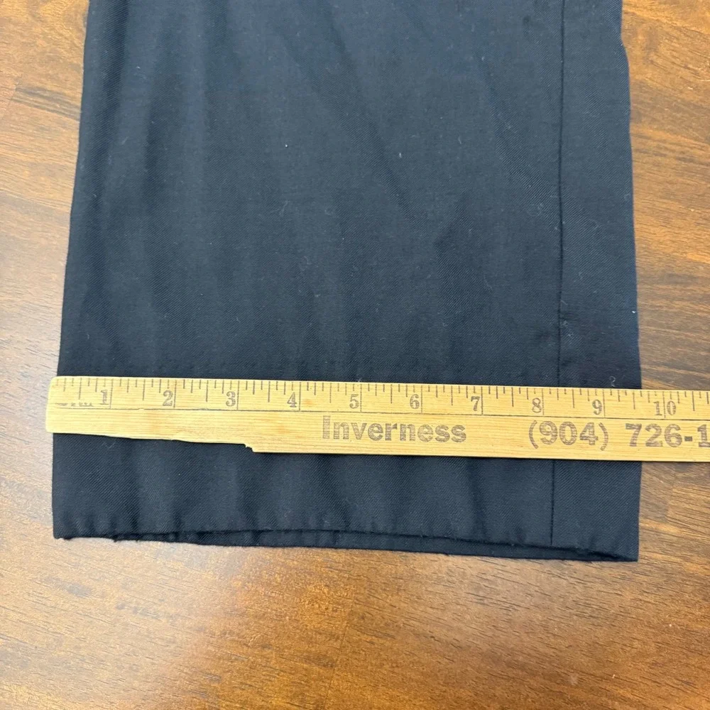 Santorelli Romeo Luxury Serge Black Virgin Wool Dress Pants Men 44 Made in Italy
